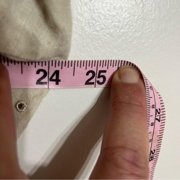 Richard Malcolm Woman’s 1X 100% Irish Linen‎ Eyelet Detail Button Up Cream Tunic - Picture 7 of 11